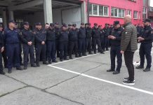 Postrojavanje pripadnika Profesionalne vatrogasne jedinice Zenica