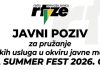 JAVNI POZIV za pružanje ugostiteljskih usluga