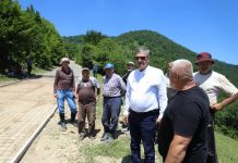 Gradonačelnik Fuad Kasumović obišao radove na betoniranju puta Gradišće – Lisac