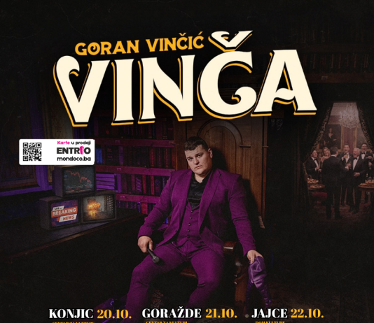 Vinča u oktobru stiže u bh. gradove sa stand-up spektaklom „Komedija je ozbiljna stvar“