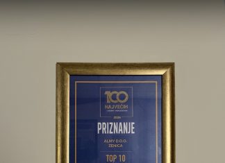 ALMY među 100 najvećih kompanija u BiH za 2026. godinu – 6. mjesto u svojoj djelatnosti